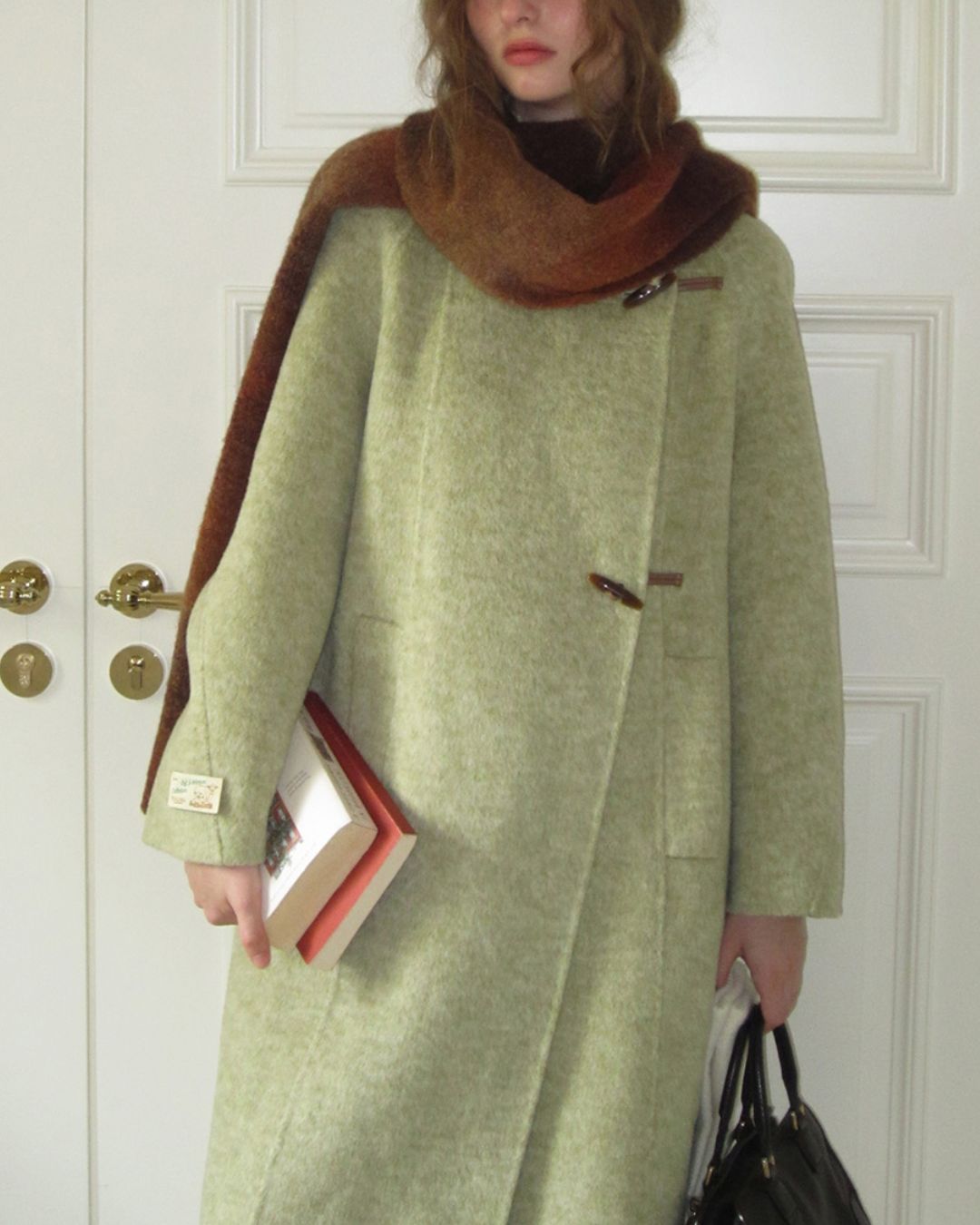 Retro Wool Collared Long Coat　CT008