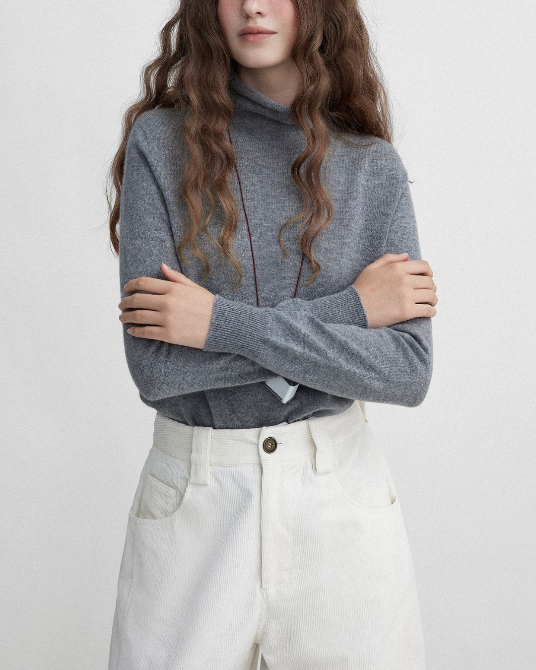 Cashmere Blend High Neck Knit　KN026