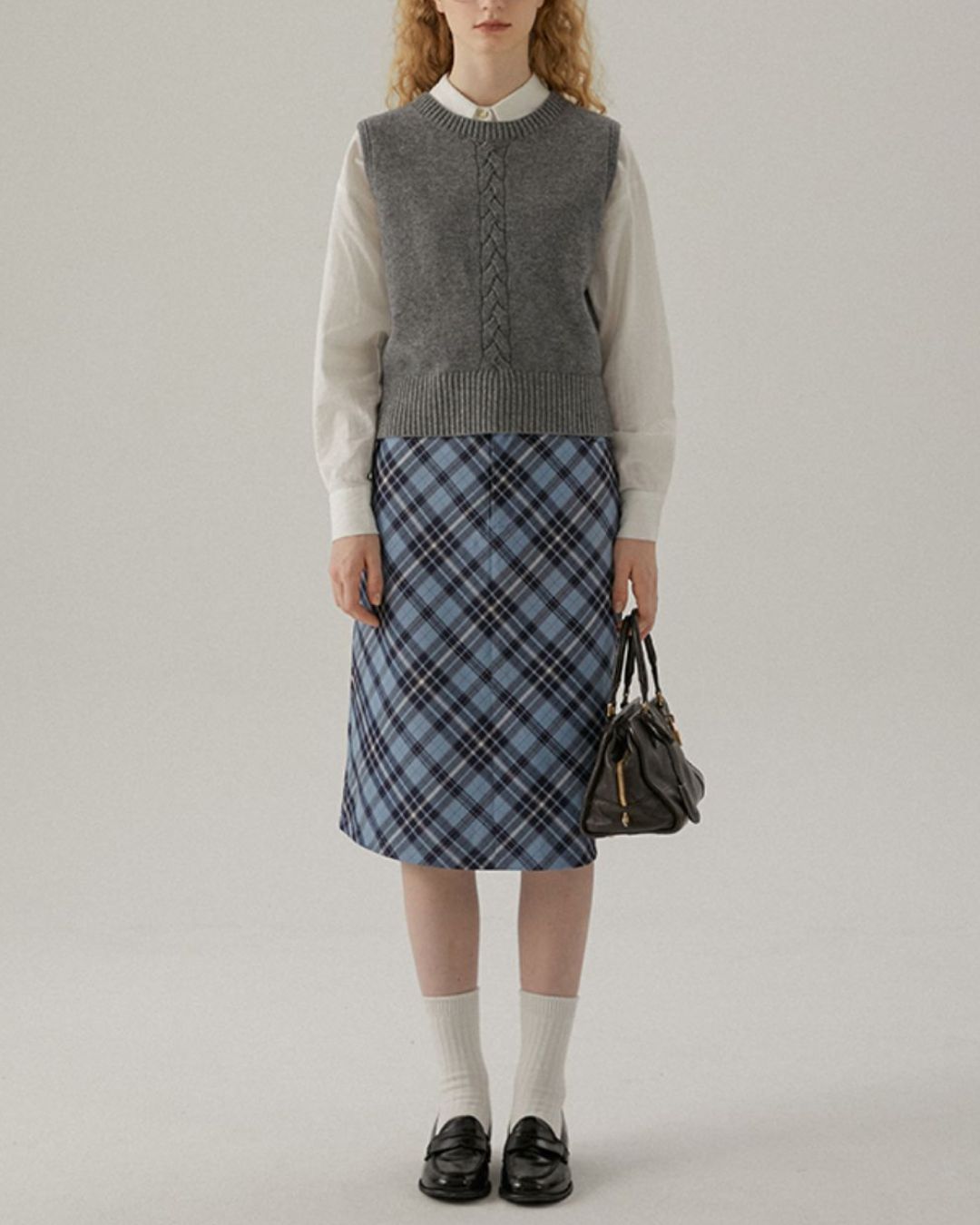 Braided Wool Knit Vest　VT007