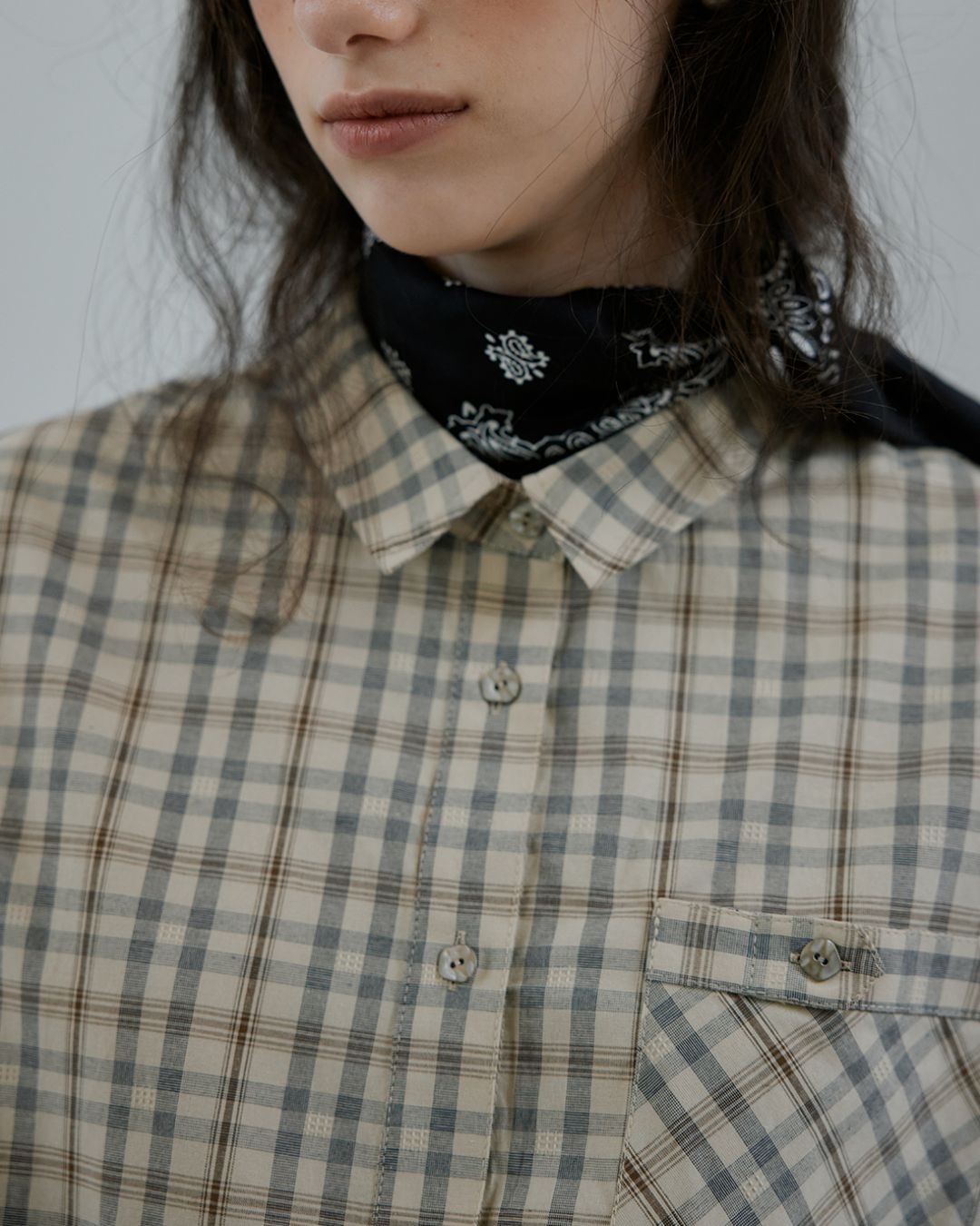 Retro Check Pocket Shirt　LS017