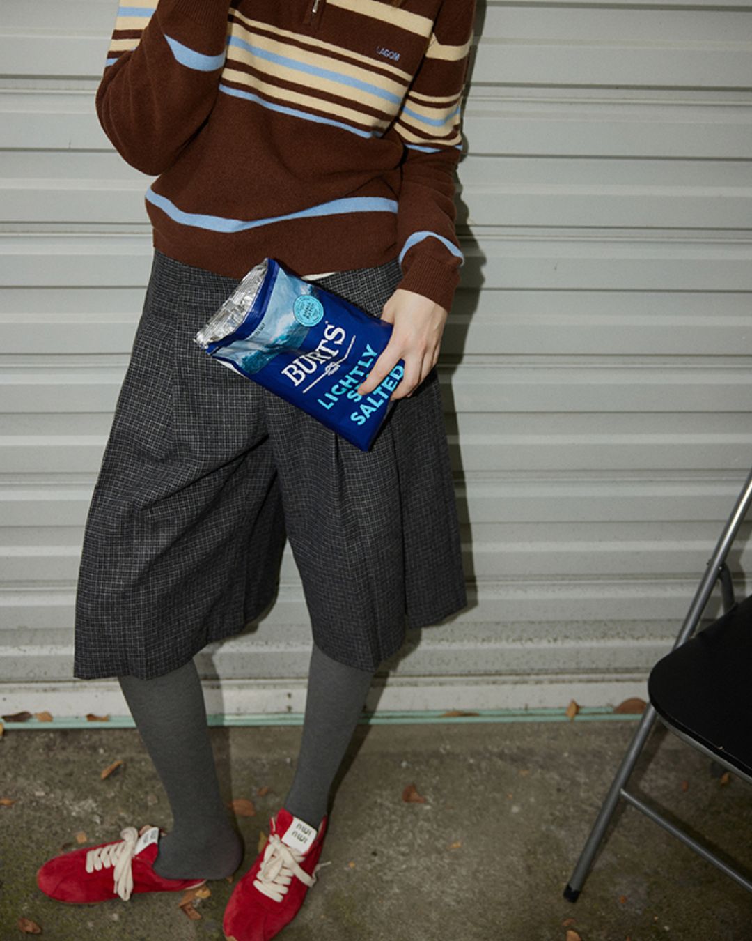 Check Pleated Culottes　PT016