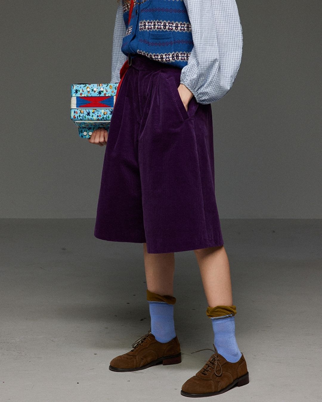 Corduroy Wide Half Pants　PT015