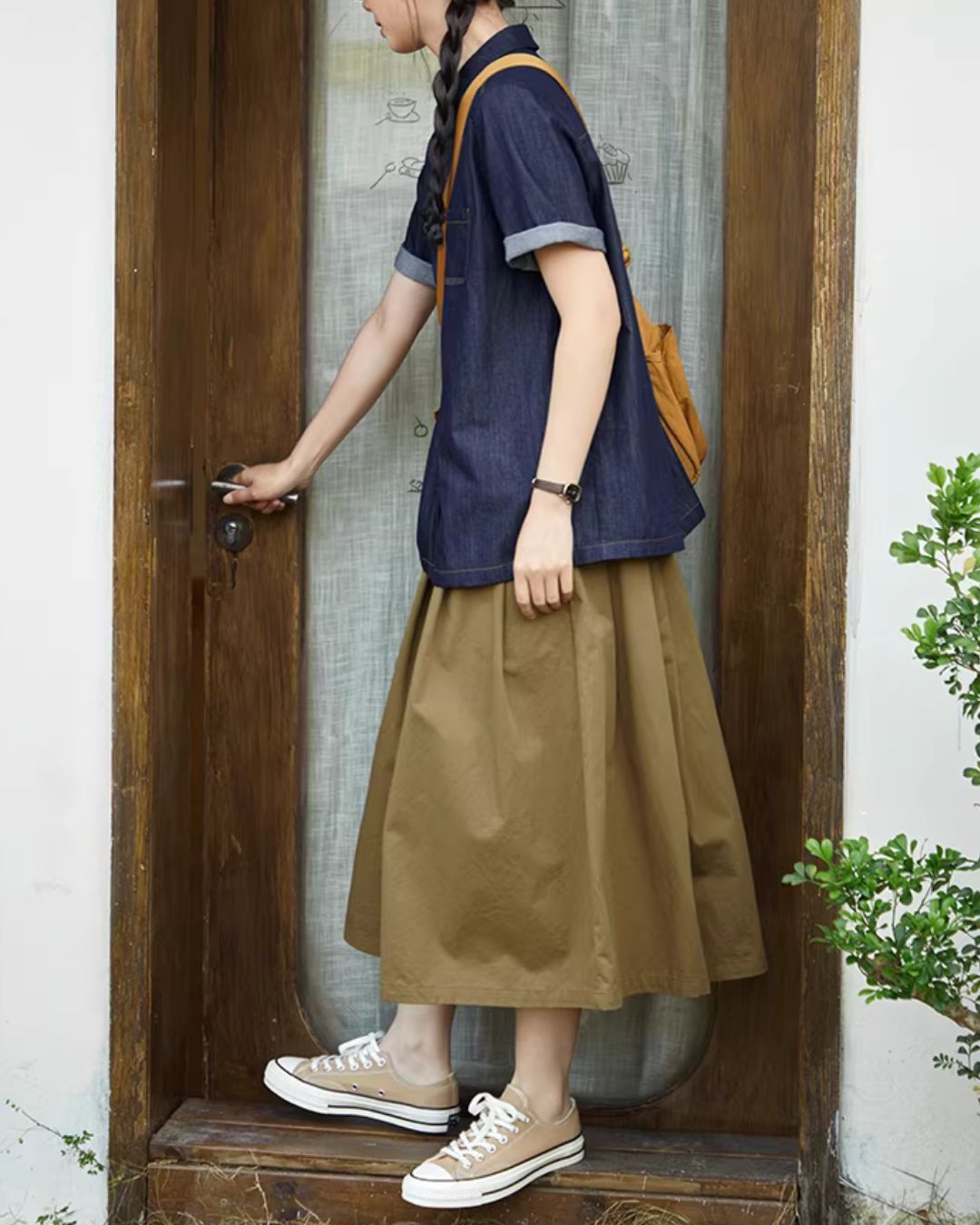 Light Denim Short-sleeved Shirt　SS003