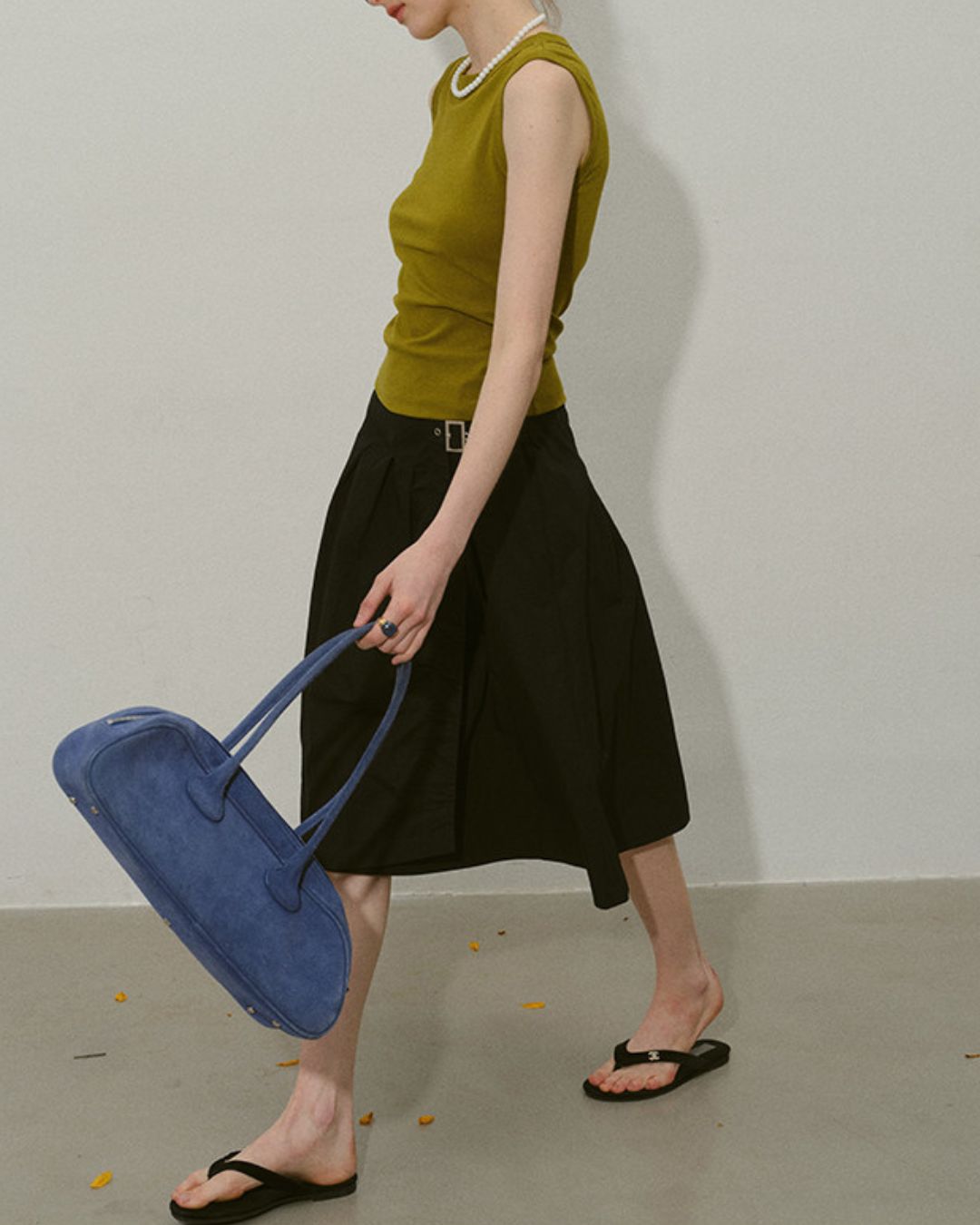 A-line Knee-length Wrap Skirt　SK022