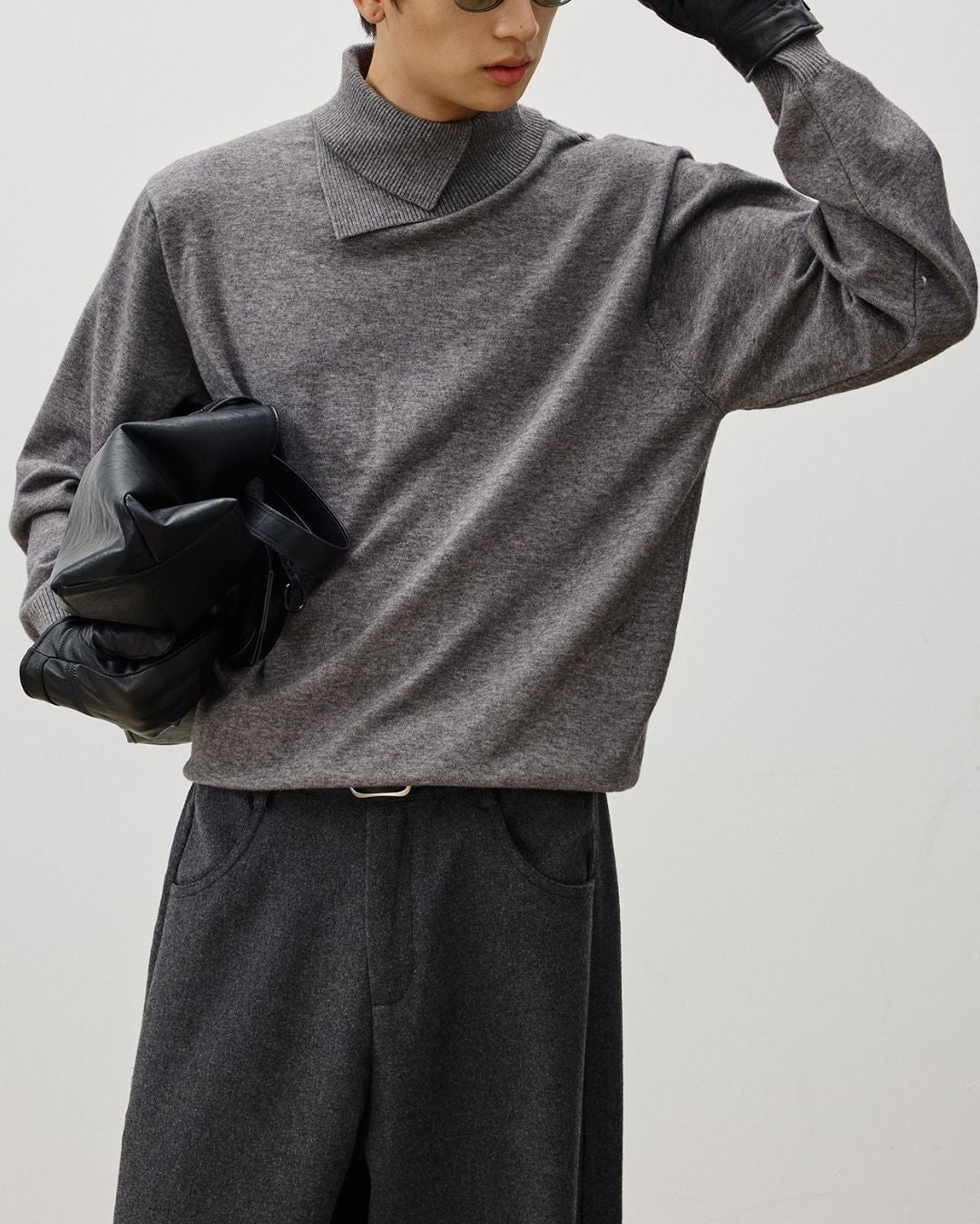 Double-layered Turtleneck Sweater　KN065