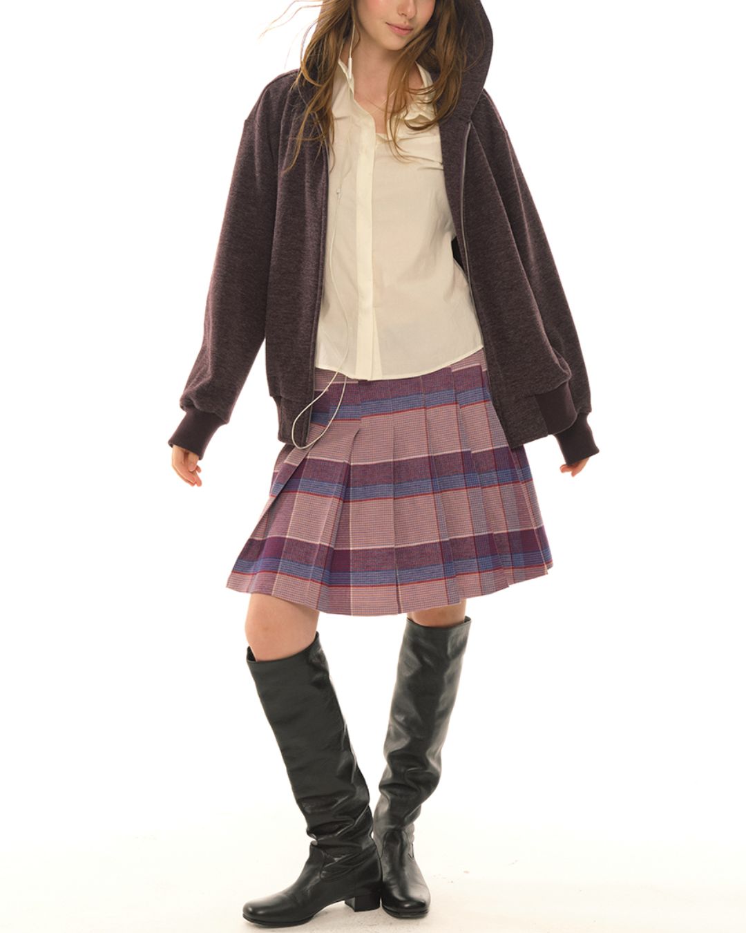 Soft Knit Full-zip Hoodie　HD004