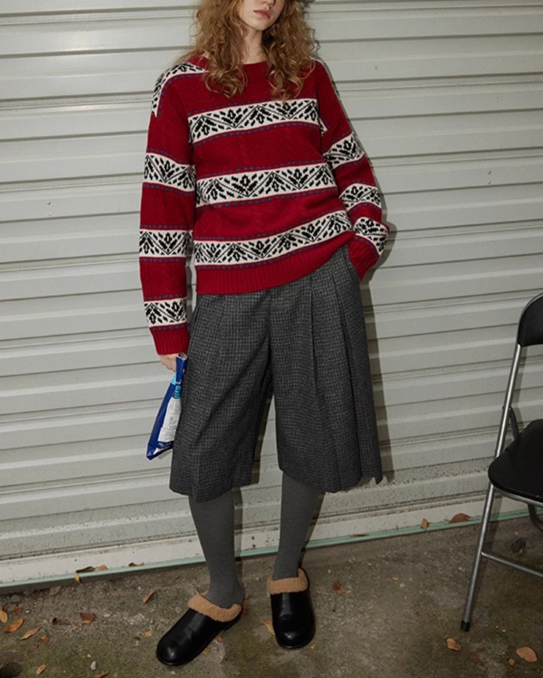 Retro Jacquard Sweater　KN047