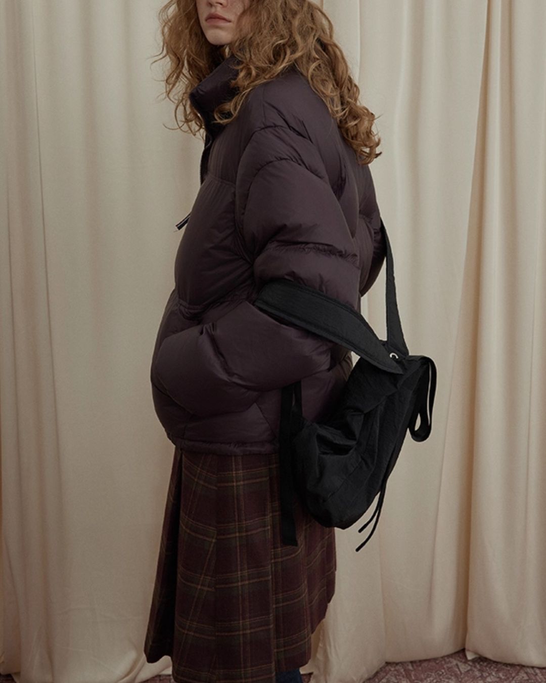 Retro Pleated Check Skirt　SK010