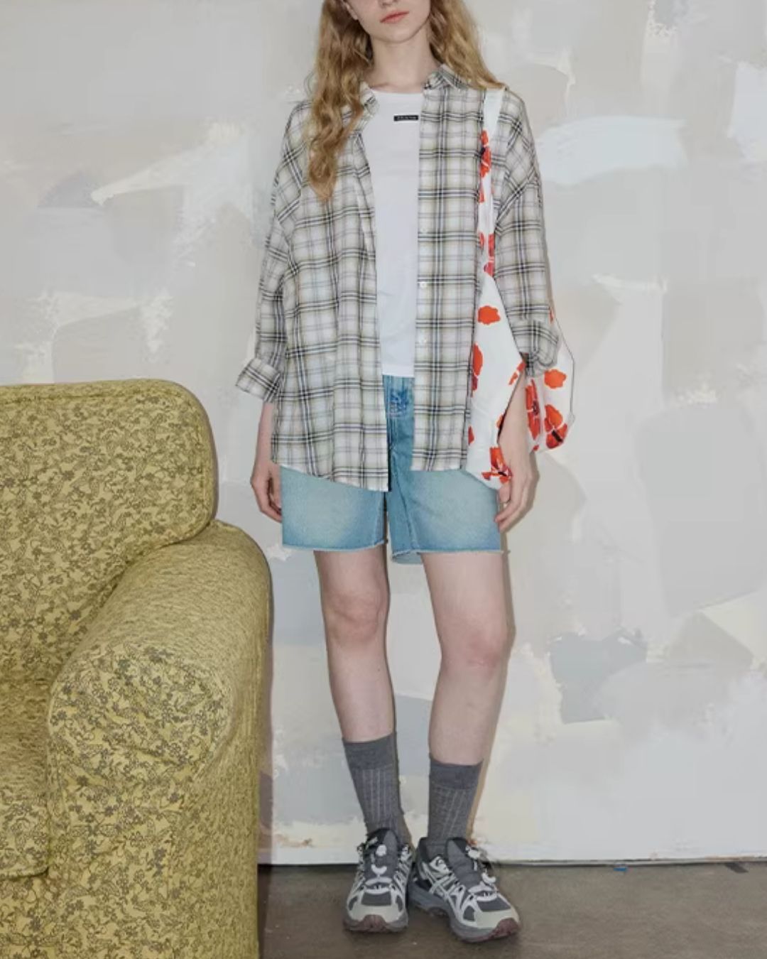 One-point Label Basic T-shirt　ST007