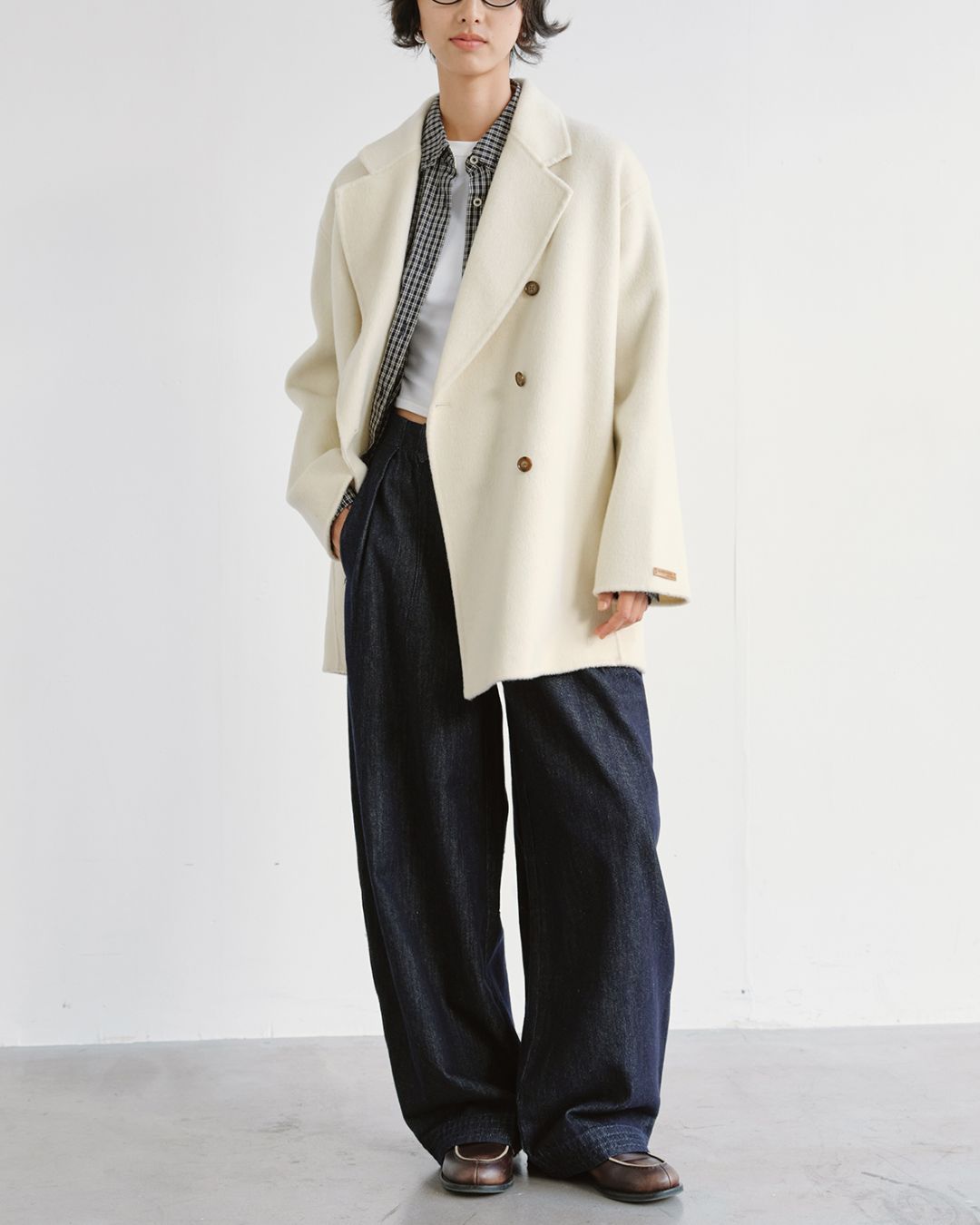 Woolly Double-breasted Coat　CT003