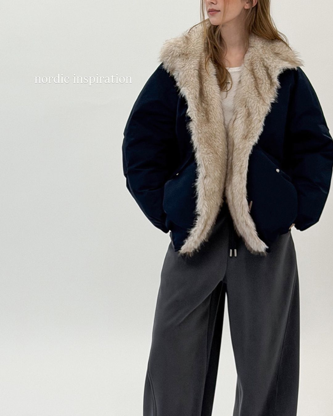 Fur-lined Down Jacket　JK057