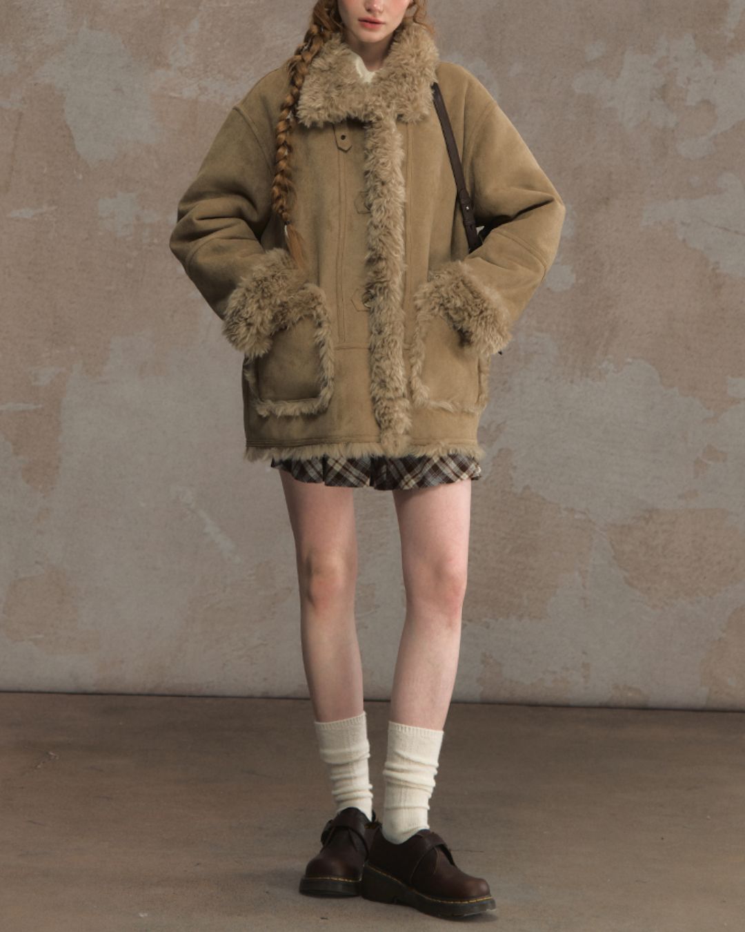 Reversible Mouton Fur Coat　CT025