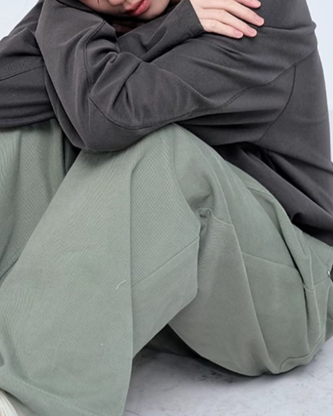 Text Embroidered Cotton Loose T-shirt　LT024