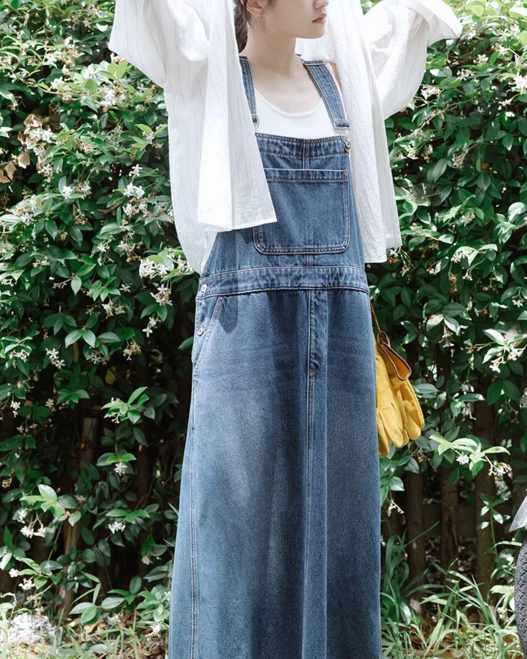 Linen Blend Oversized Striped Shirt　LS064