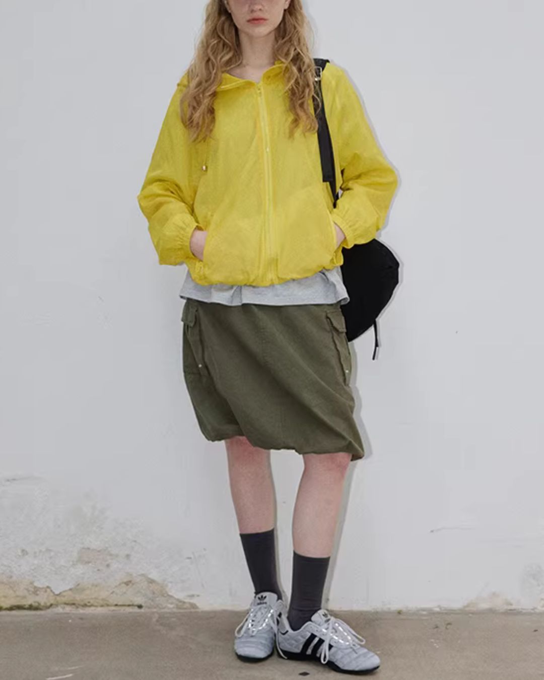 Nylon Short Hooded Jacket　JK092
