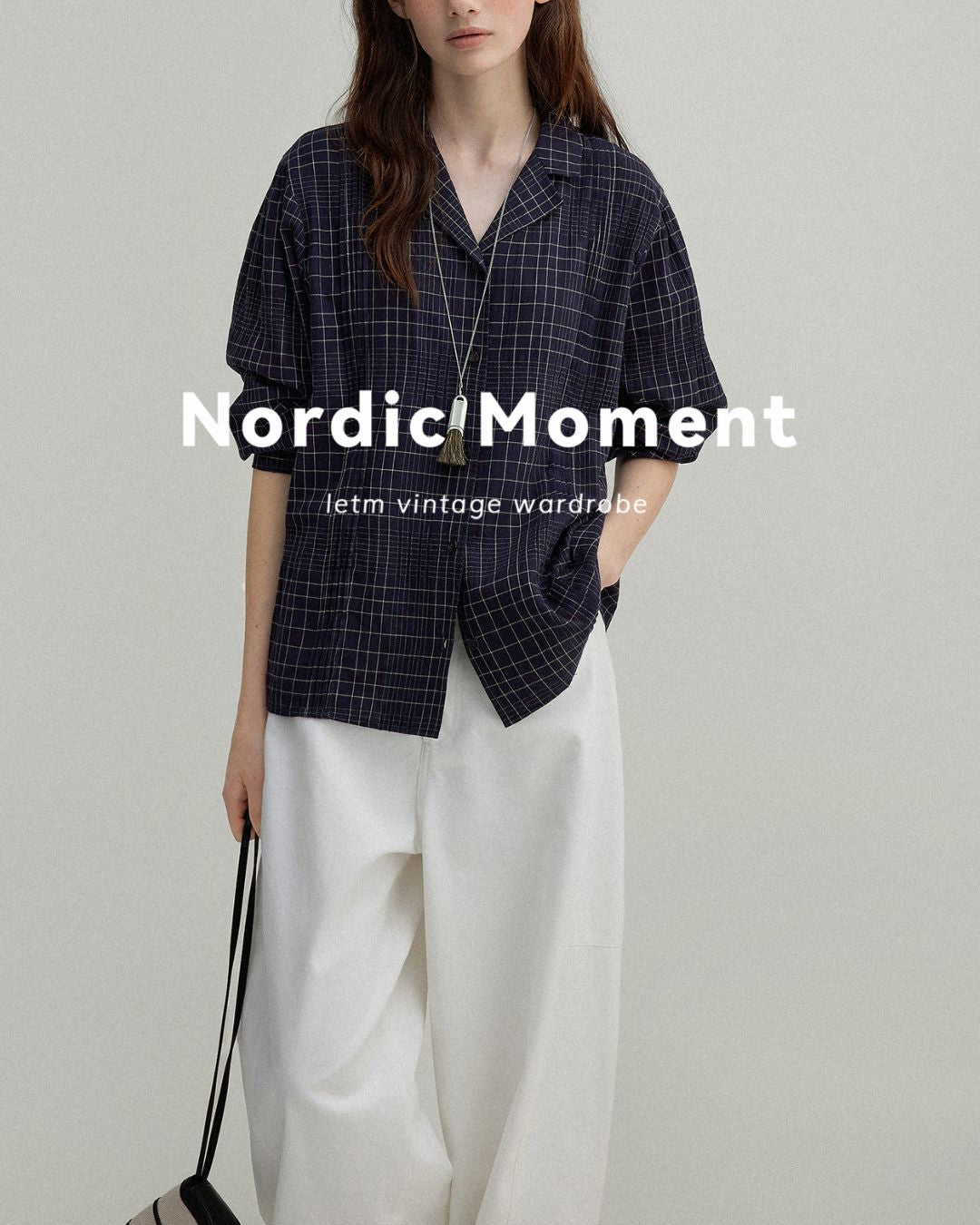 Open Collar Long Sleeve Shirt　LS012