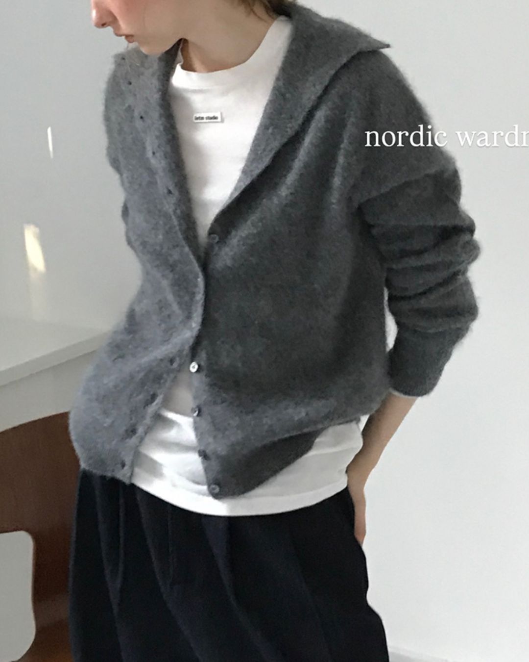 Wool Cashmere Knit Cardigan　KN038