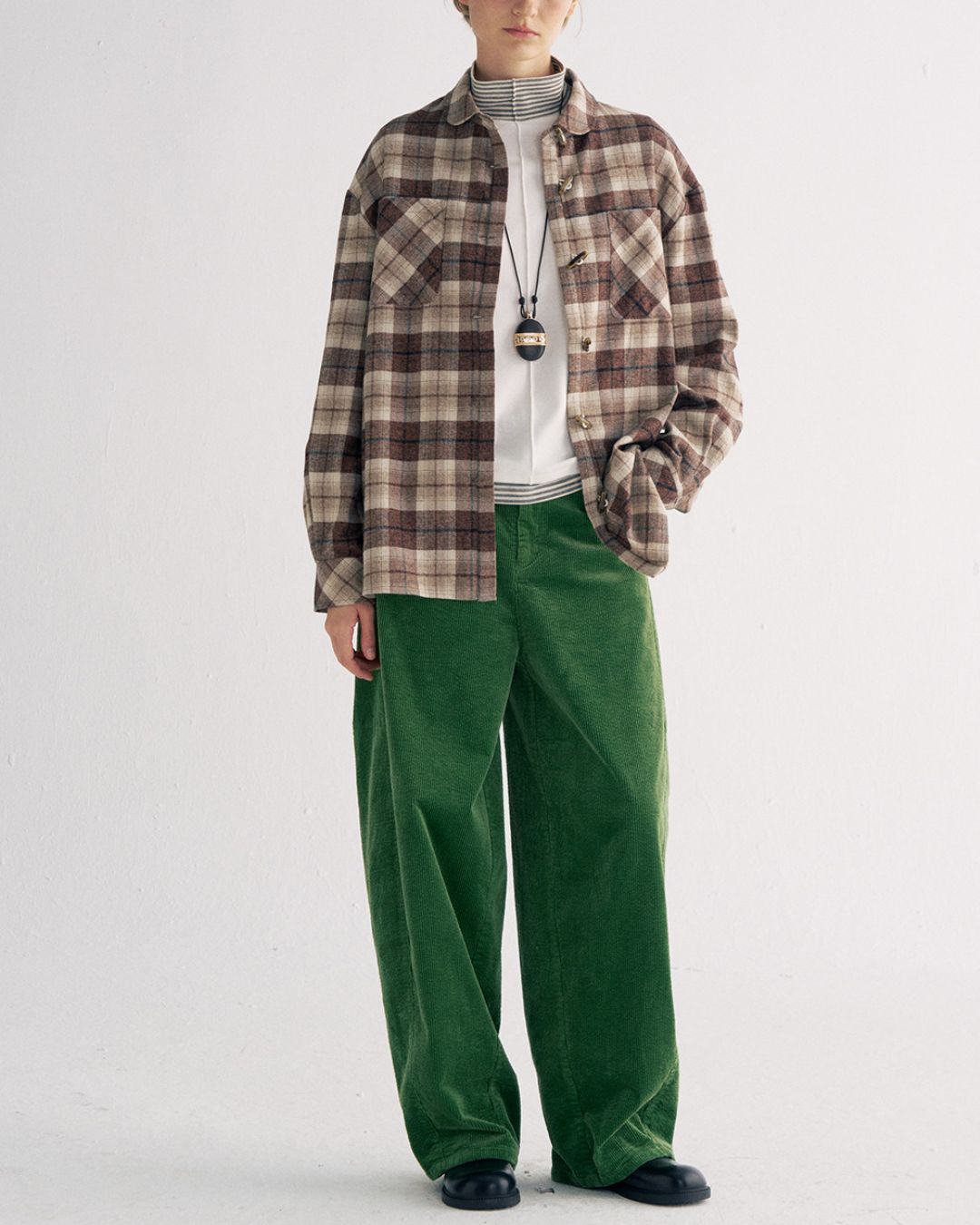 Flannel Cotton Check Shirt　LS039