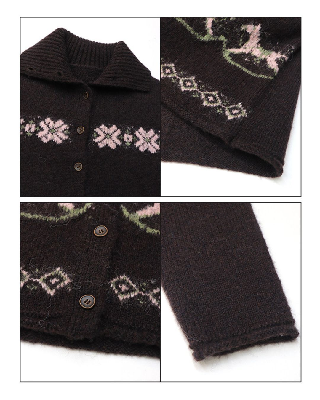 Horse Jacquard Collared Knit　KN087