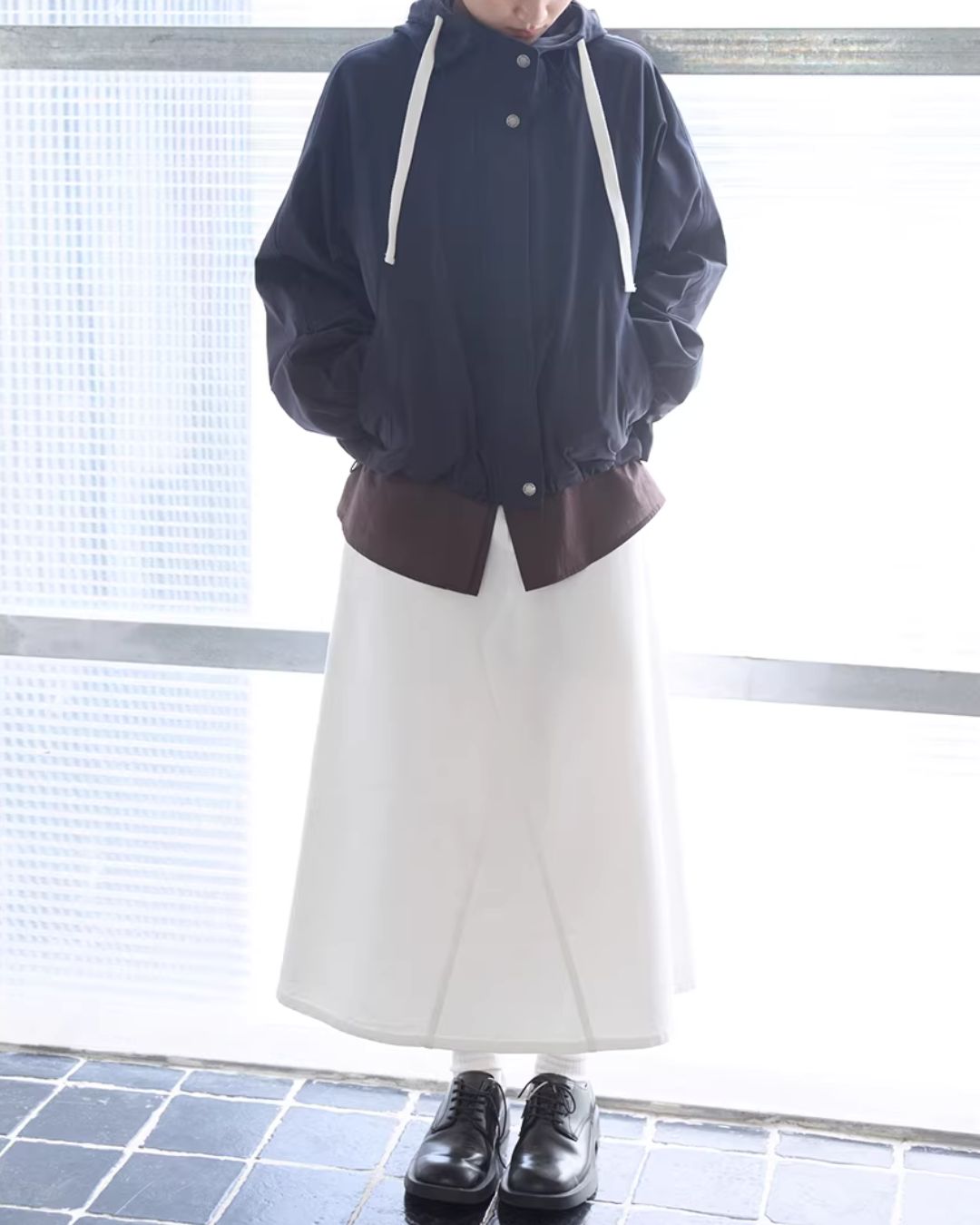 Cotton Pleated Shirt　LS065