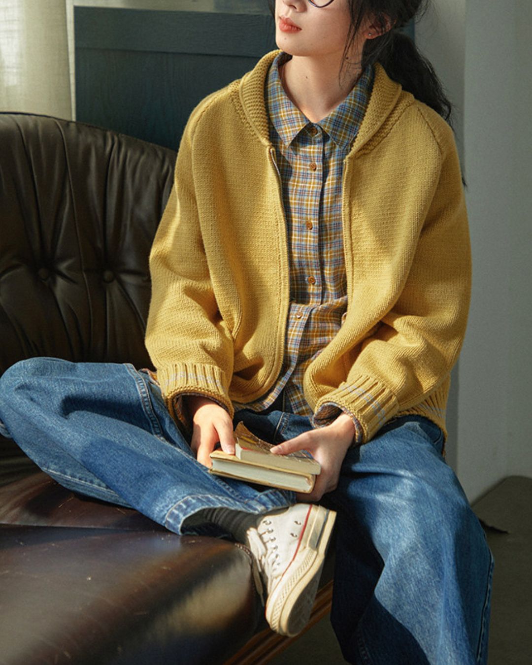 Check Retro Shirt　LS059