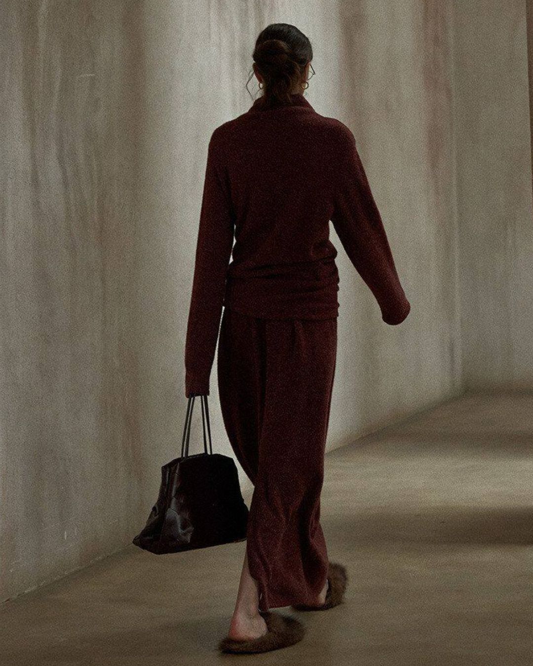 Cocoon Knit Long Skirt　SK017