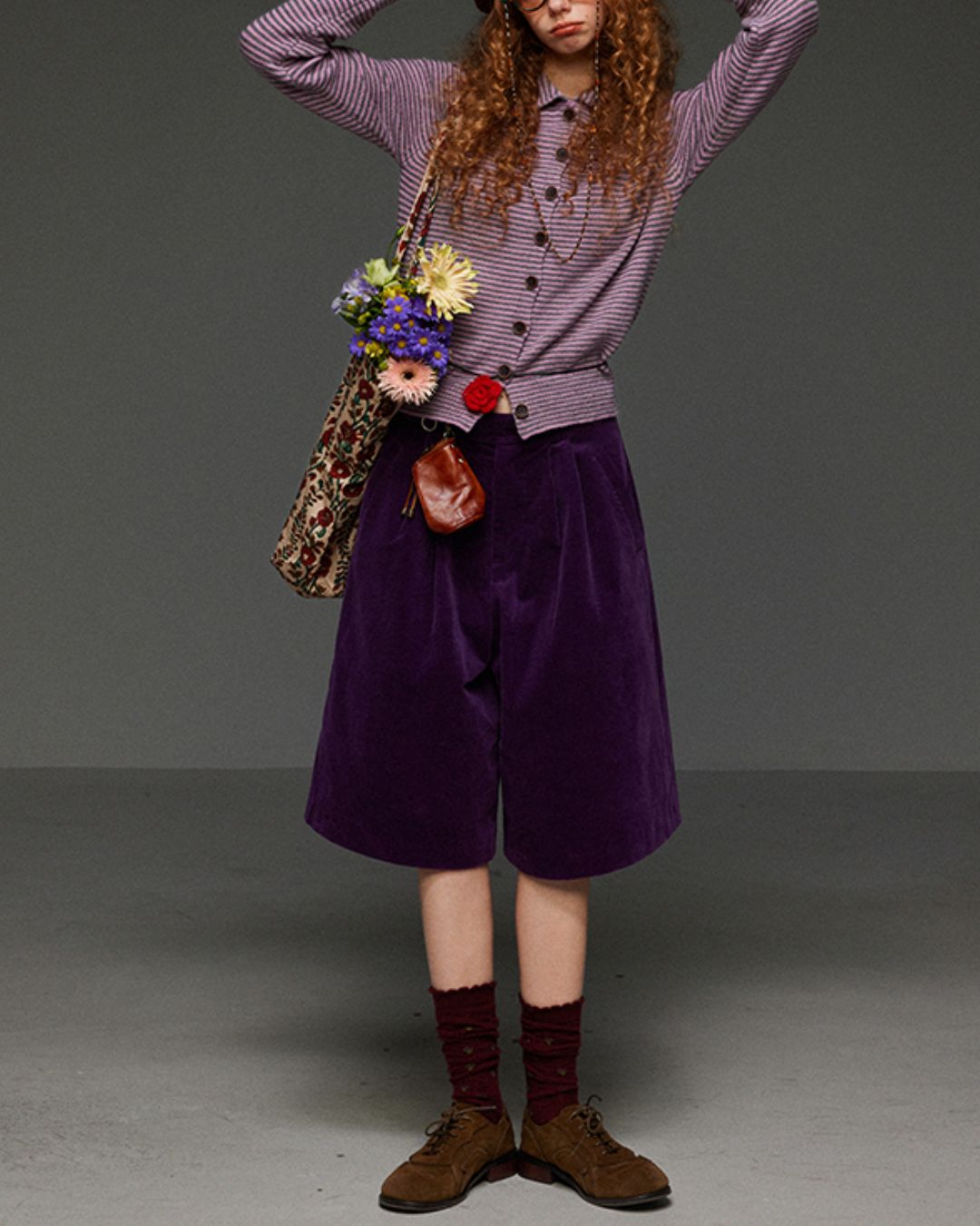 Retro Border Knit Cardigan　KN036