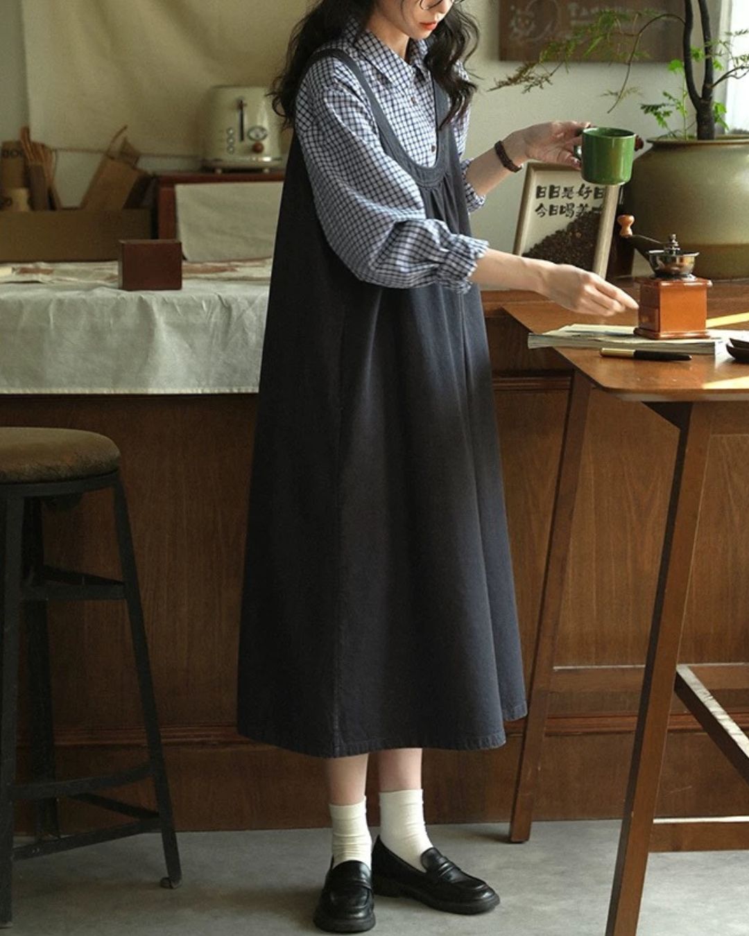 Classic Blue Check Shirt　LS058