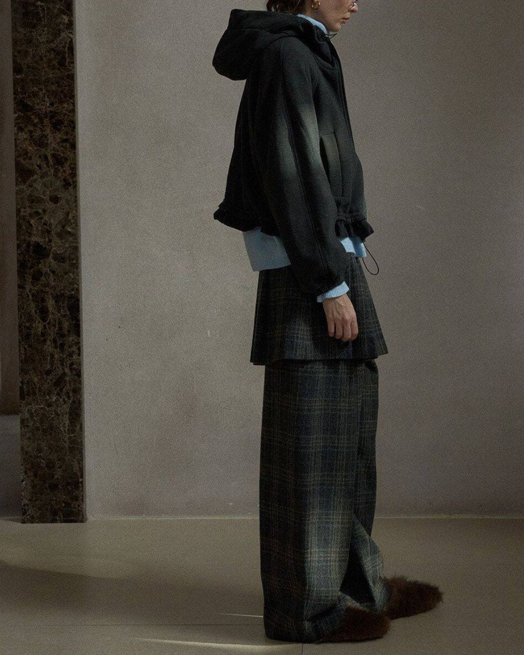 Tartan Check Wool Wide Pants　PT039