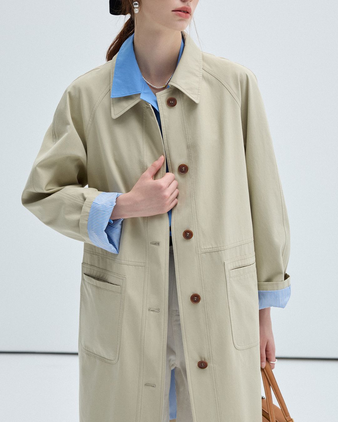 Single-breasted Twill Coat　CT013