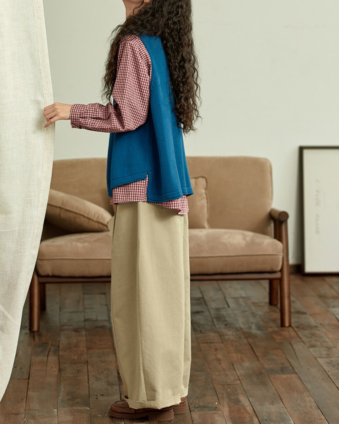 Tucked Wide Curve Pants　PT032