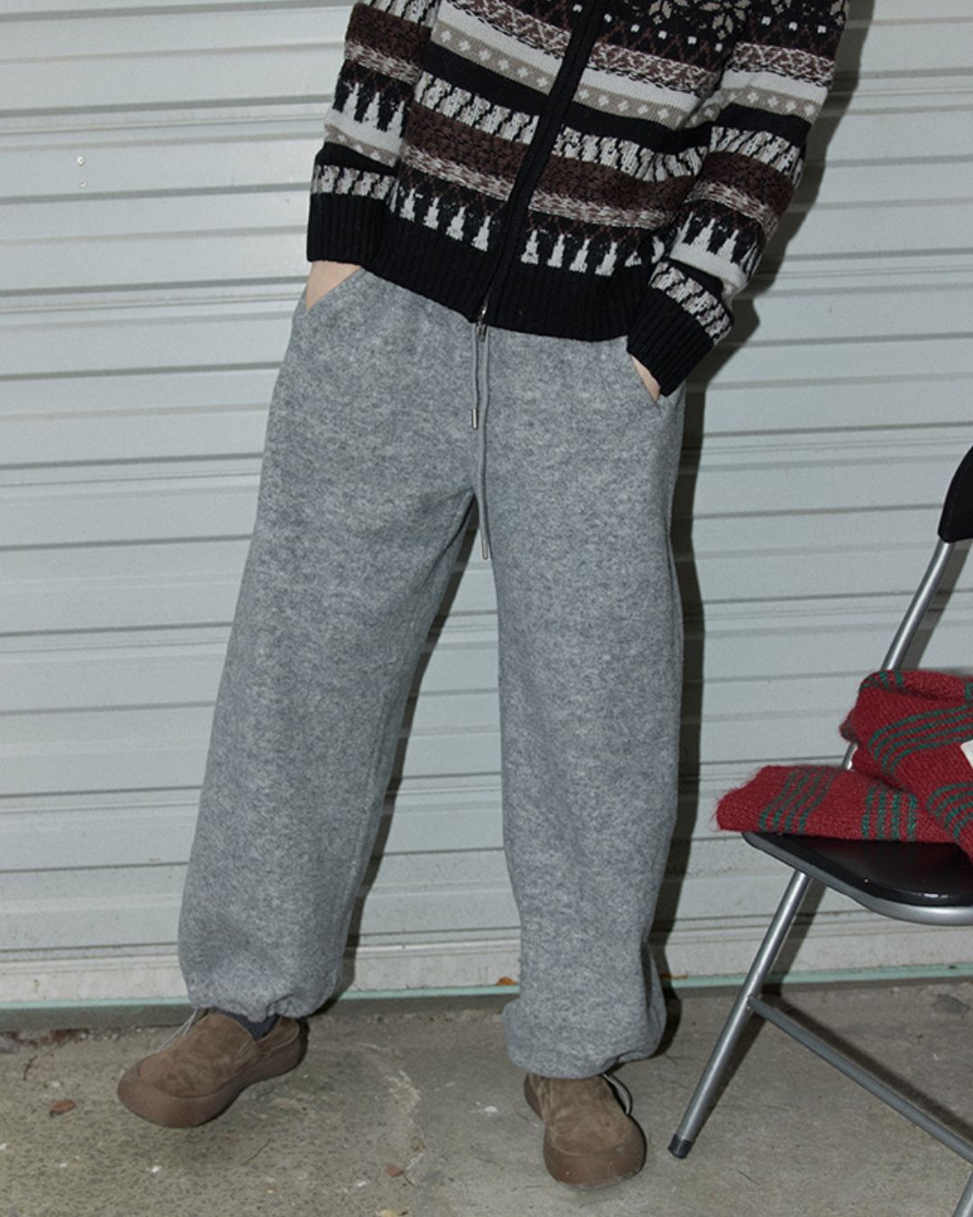 Drawstring Wool Casual Pants　PT023