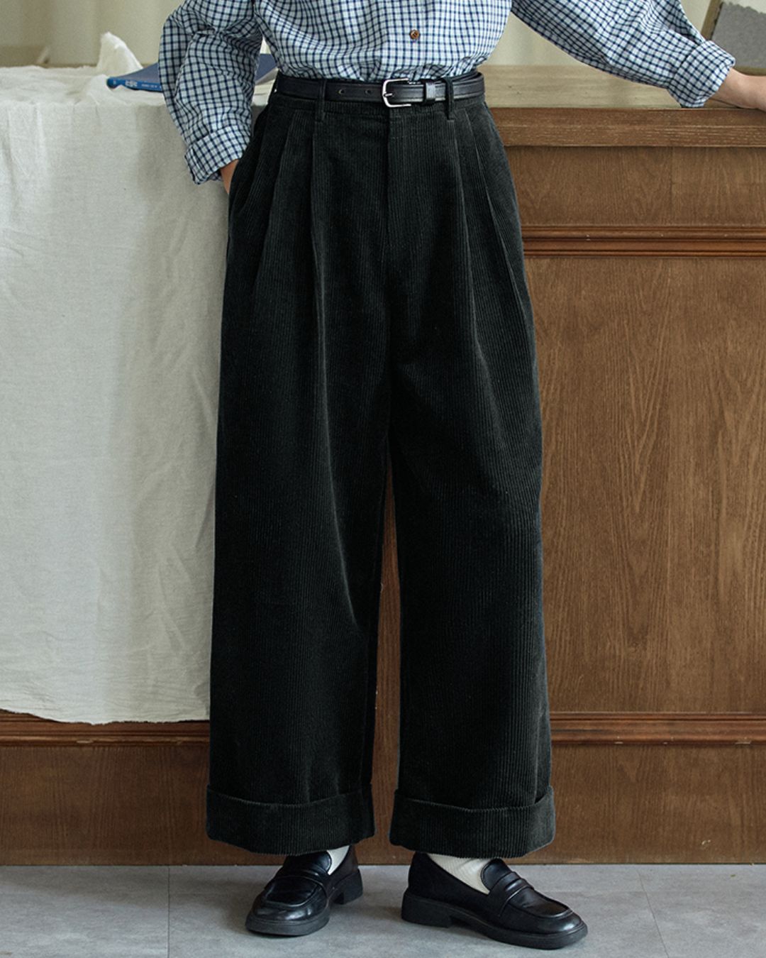 Corduroy Double Wide Pants　PT029
