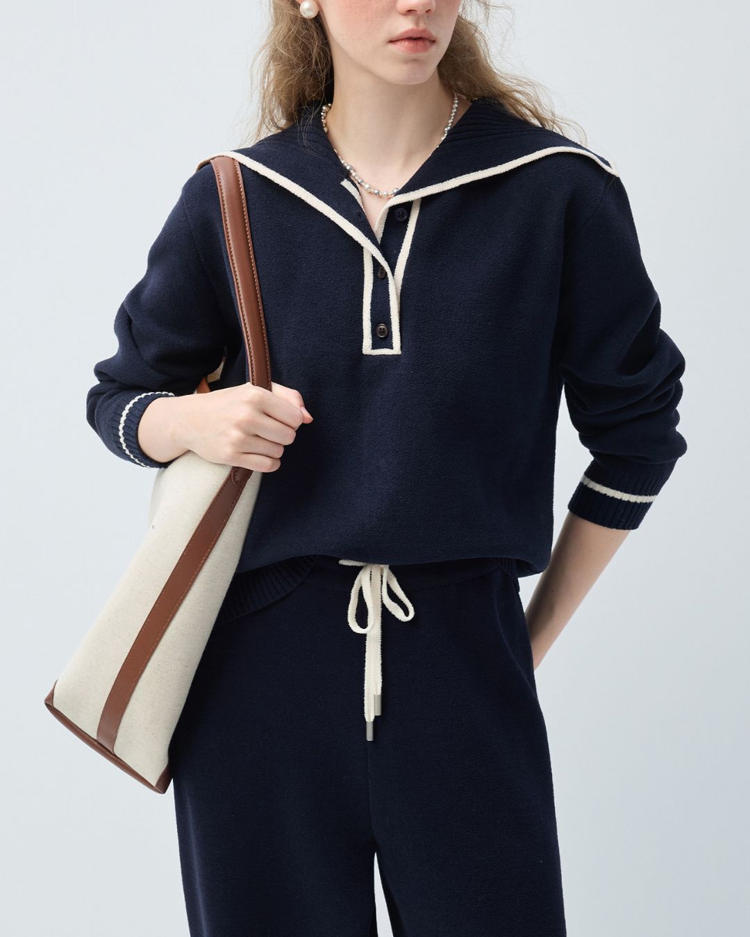 Contrast Color Boucle Knit　KN101