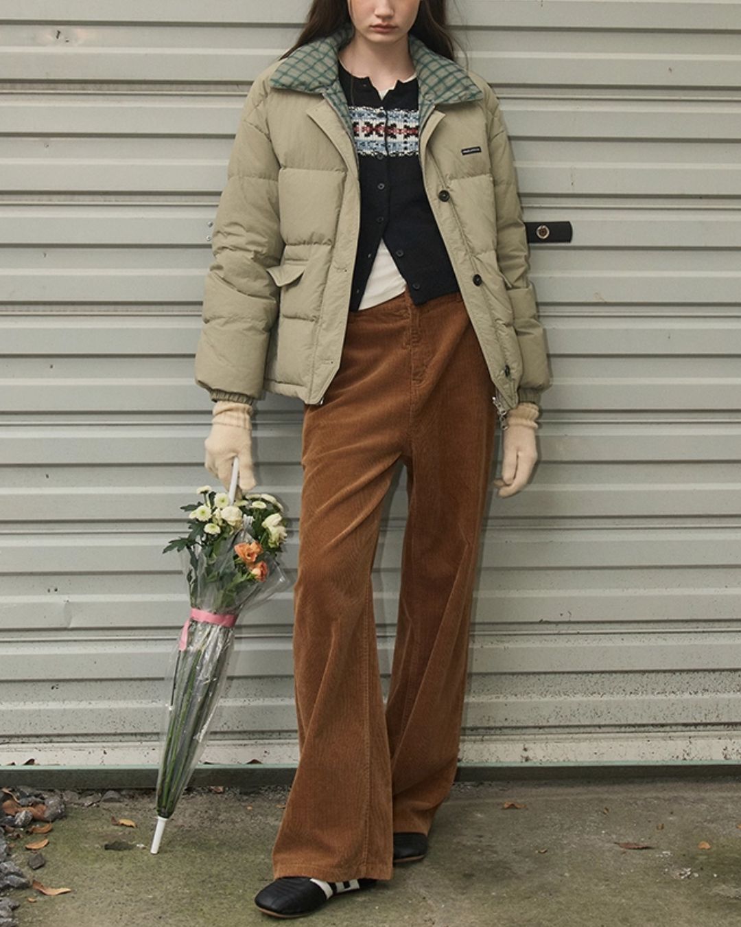 Check Reversible Down Jacket　JK047