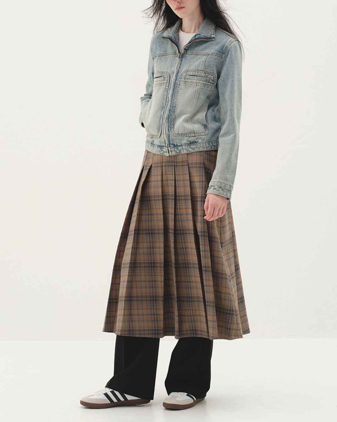 Washed Retro Denim Jacket　JK003