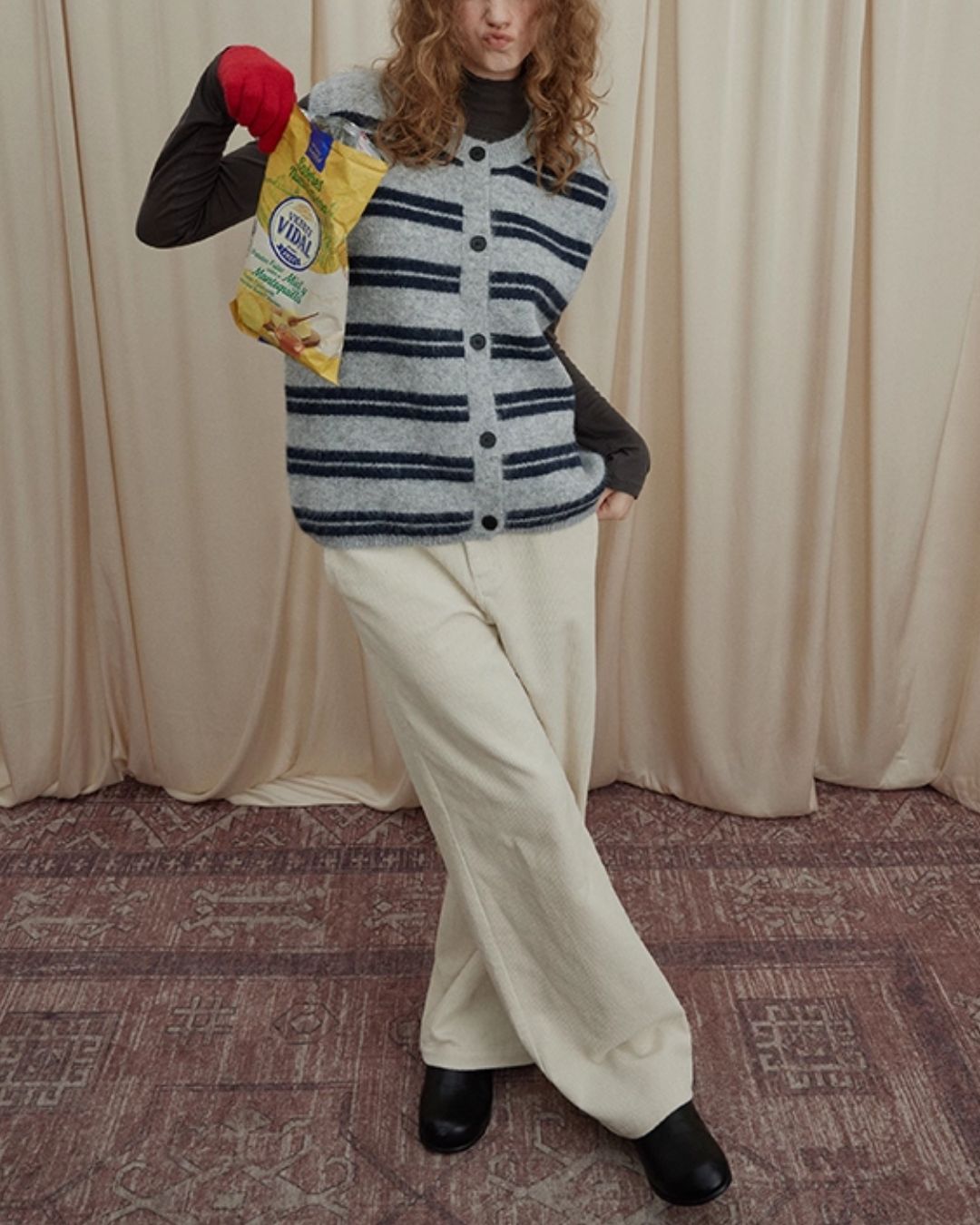 Corduroy Wide Straight Pants　PT017