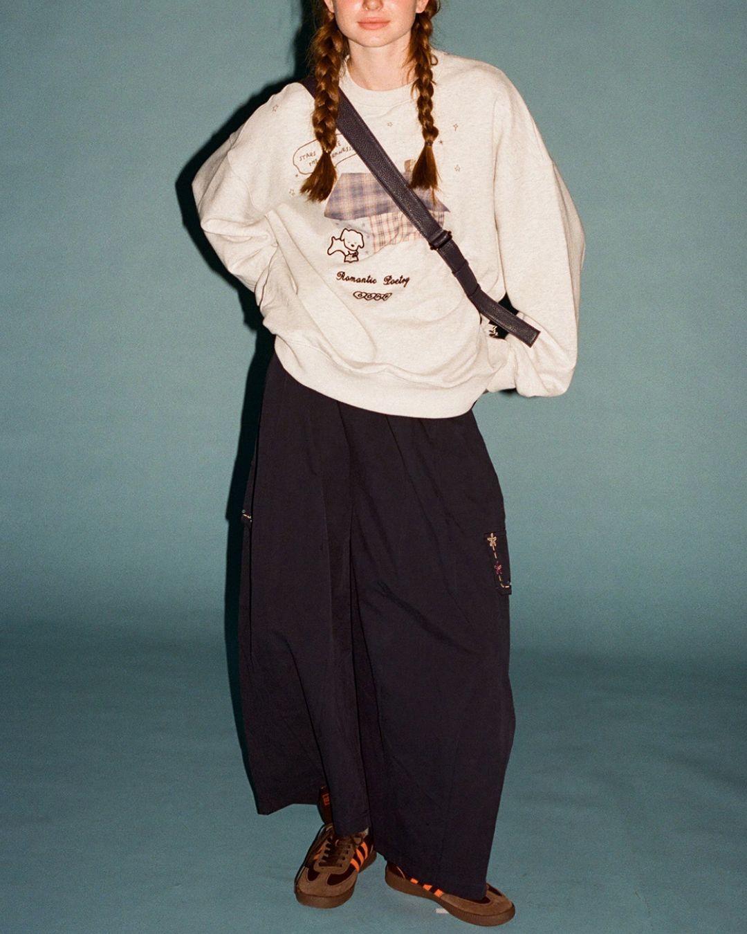 Floral Pocket Wide Leg Pants　PT002