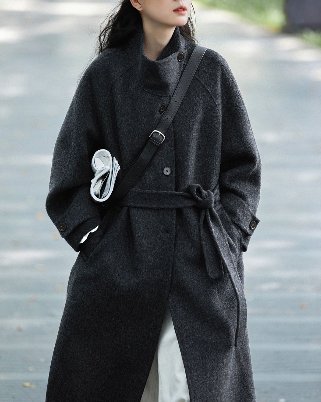 Wool Stand Collar Yoke Coat　CT019