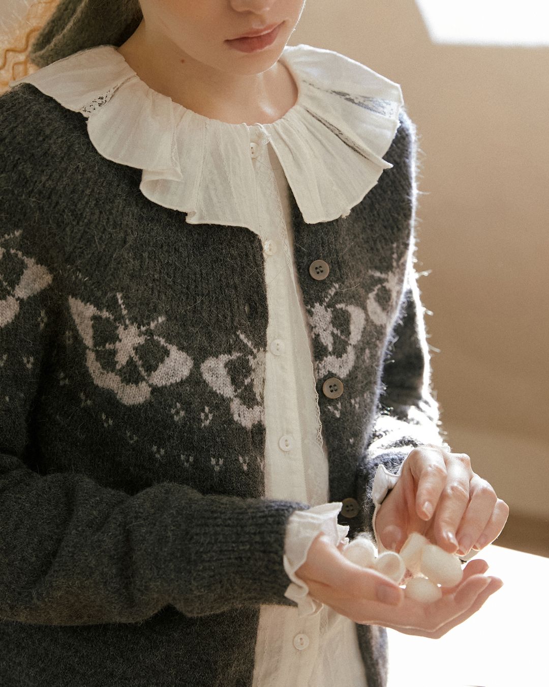 Butterfly Nordic Knit Cardigan　KN079