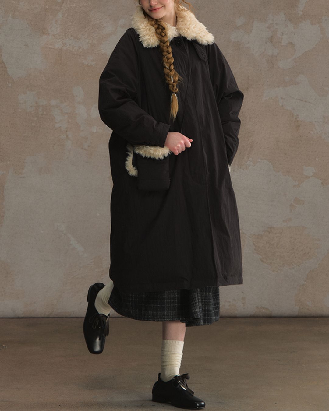 Fur Detail Long Down Coat　CT024