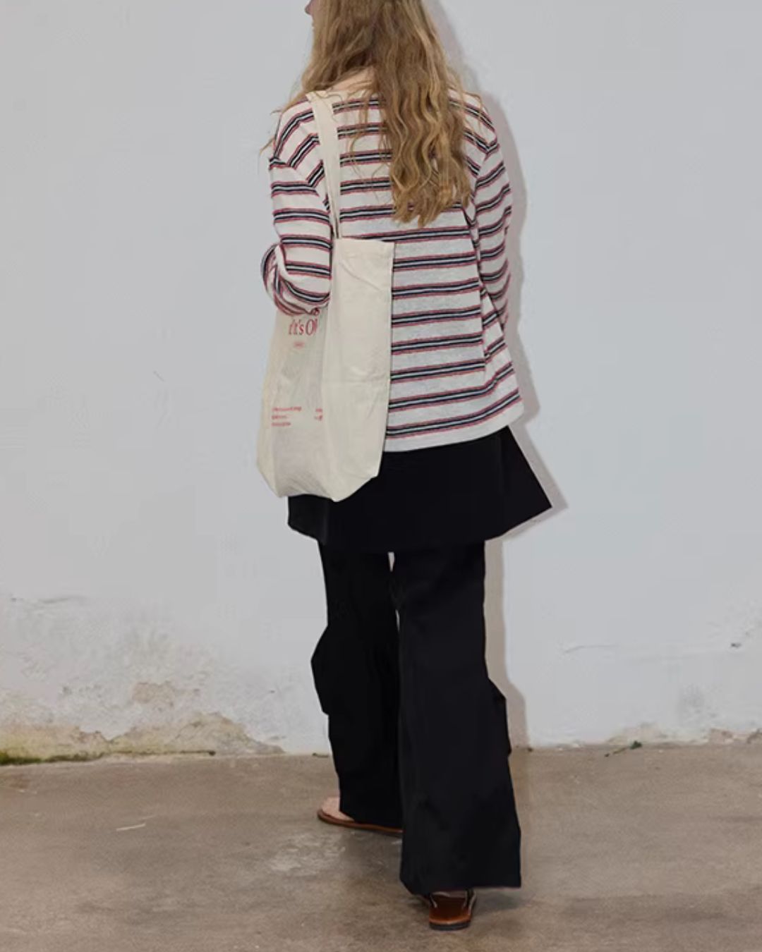Multi-border Drawstring T-shirt　LT029
