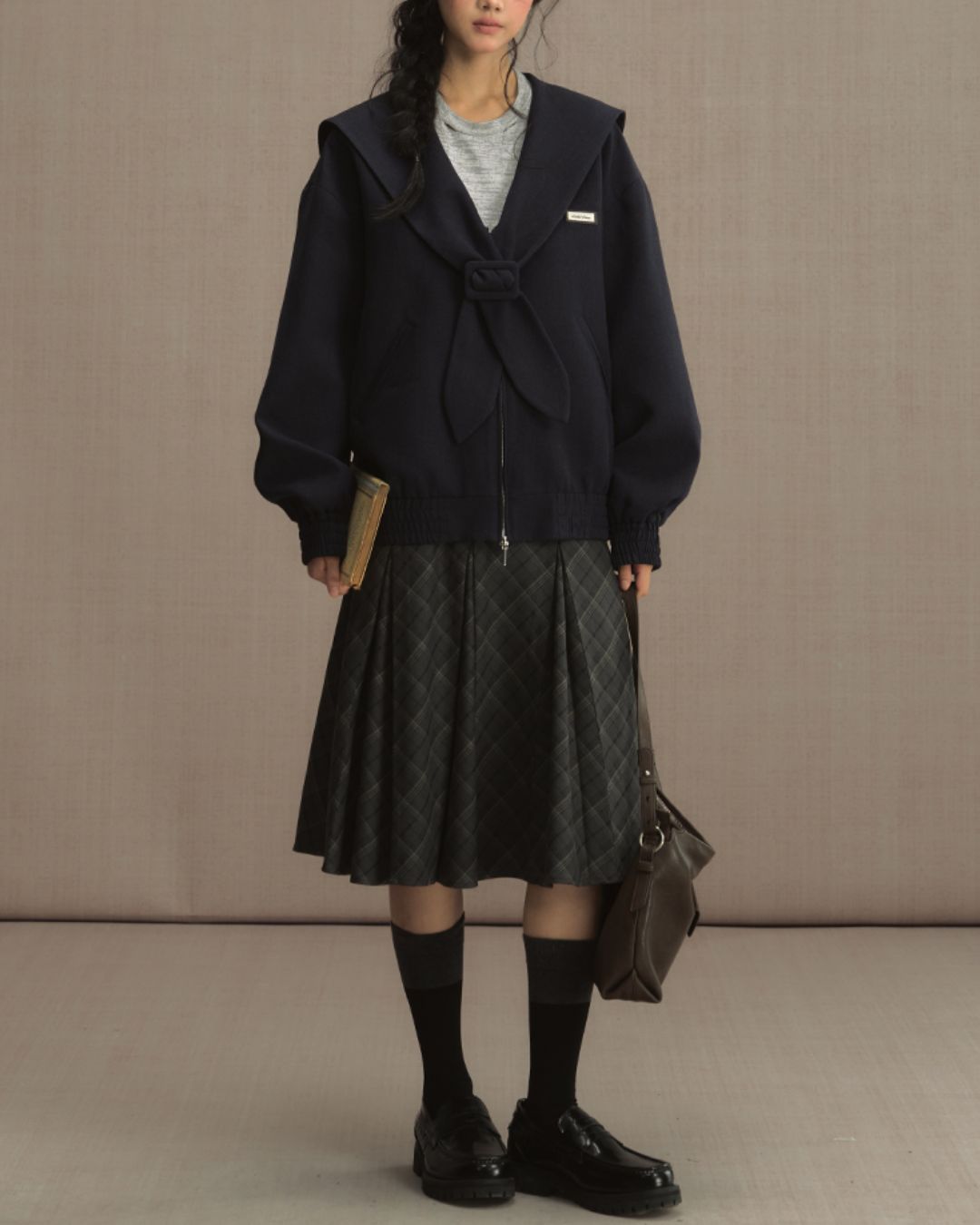 College Sailor Collar Jacket　JK023