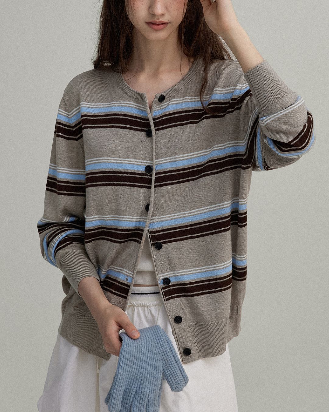 Border Knit Cardigan　KN021