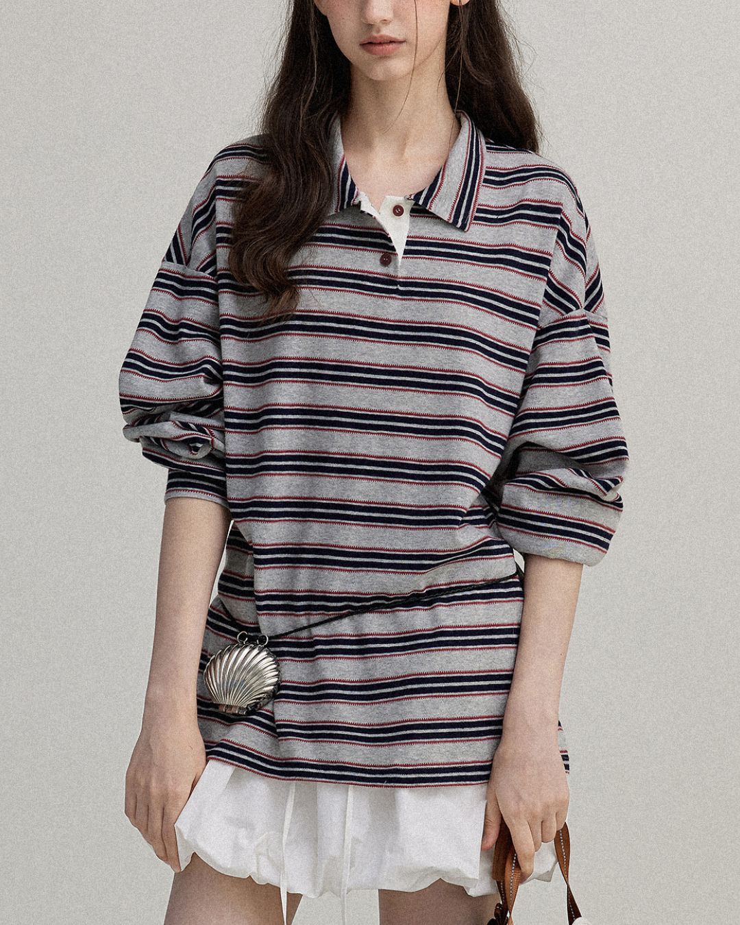 Border L/S Polo Shirt　PS001