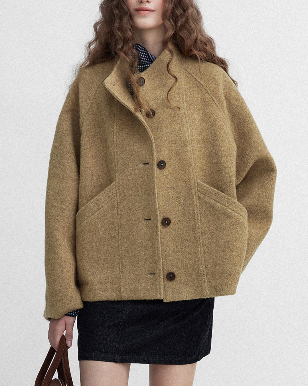 Stand-collar Wool Jacket　JK027