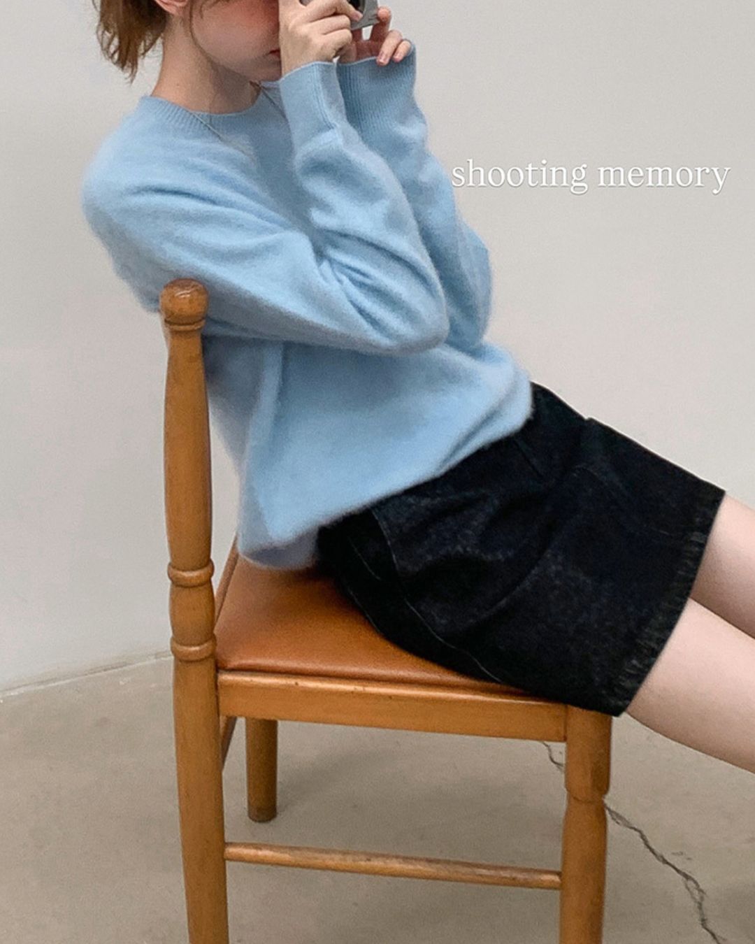 Round Neck Relaxed Knit　KN024